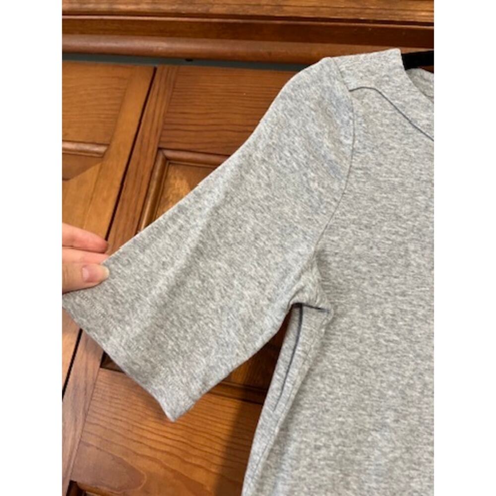 Talbots Stretch Weekend Tee Gray Women's 1/2 Sleeve Cotton Blend Minimalist SZ S - Picture 4 of 8
